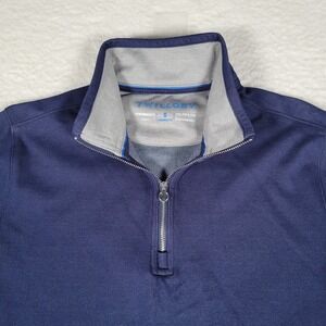 Twillory Quarter Zip Pullover Men Small Navy Blue Tailored Performance MQZ001T